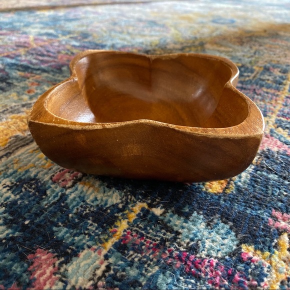 2 Vintage Monkey Pod Boho Wood Bowls - Picture 8 of 12